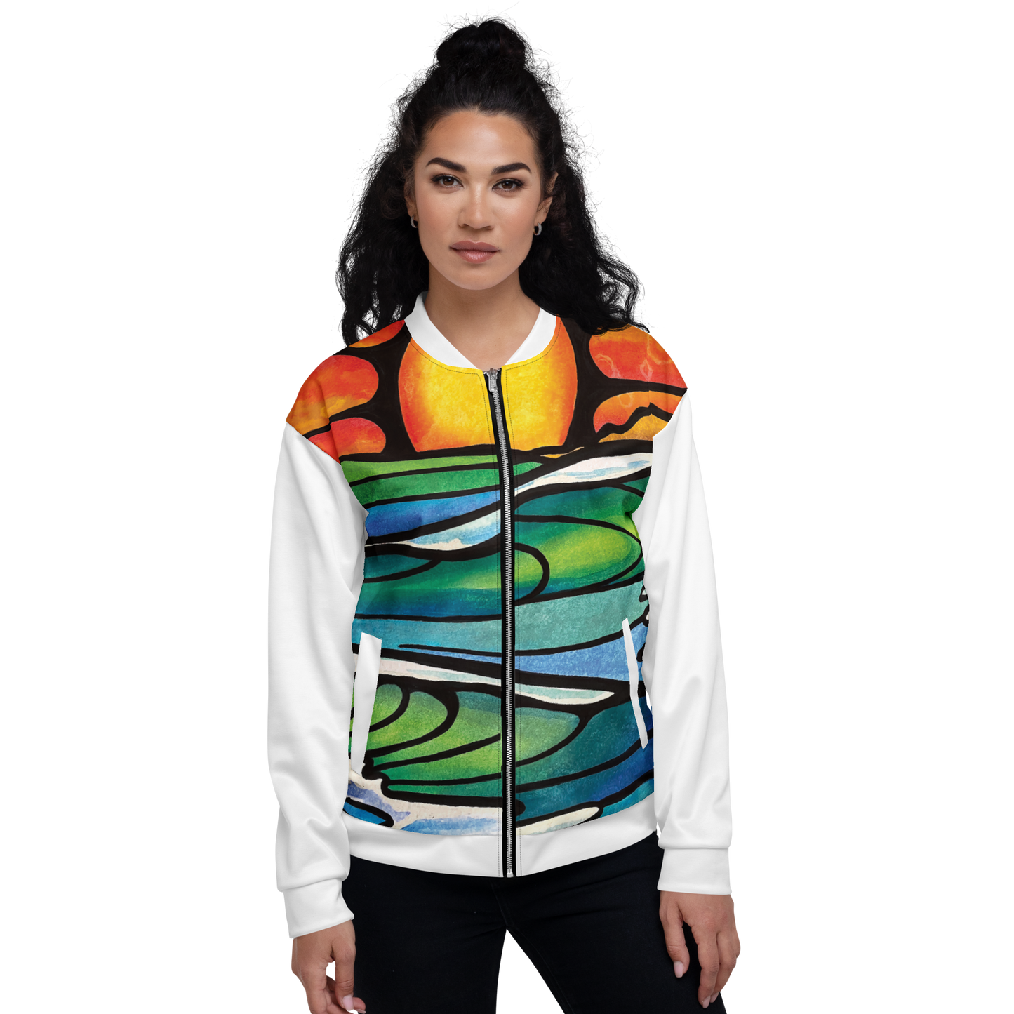 Whispering Sea  Unisex Bomber Jacket