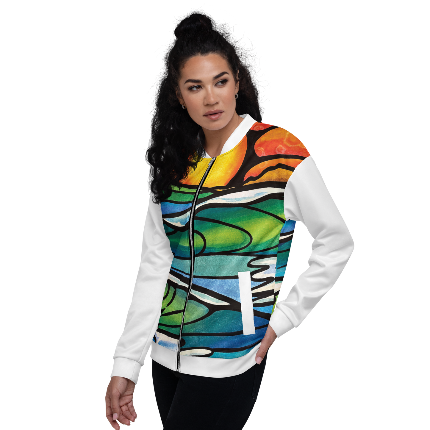 Whispering Sea  Unisex Bomber Jacket