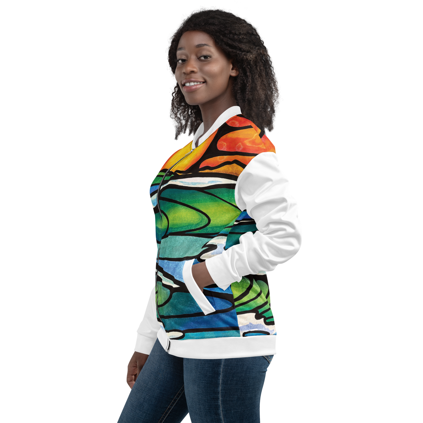 Whispering Sea  Unisex Bomber Jacket