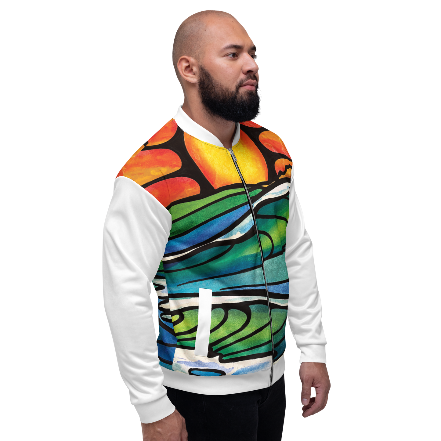 Whispering Sea  Unisex Bomber Jacket